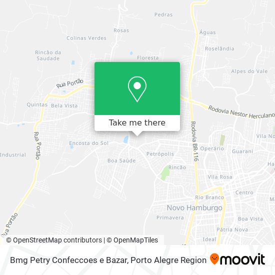 Mapa Bmg Petry Confeccoes e Bazar