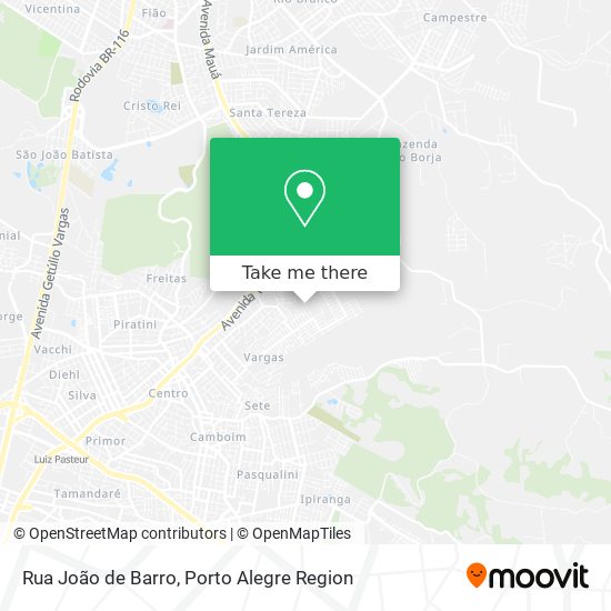Mapa Rua João de Barro
