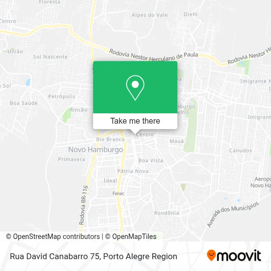Rua David Canabarro 75 map