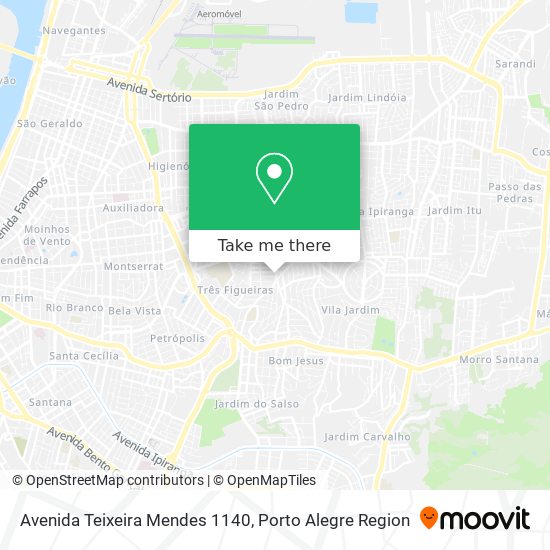 Mapa Avenida Teixeira Mendes 1140