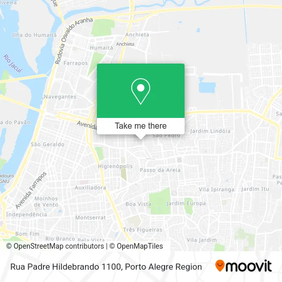 Mapa Rua Padre Hildebrando 1100