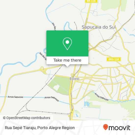 Mapa Rua Sepé Tiaraju
