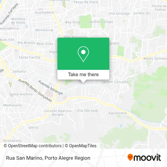 Rua San Marino map