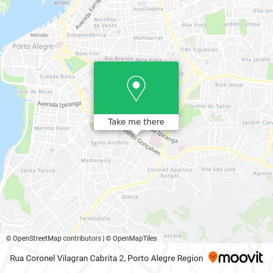 Rua Coronel Vilagran Cabrita 2 map
