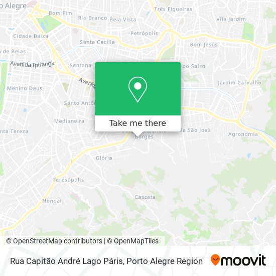 Mapa Rua Capitão André Lago Páris