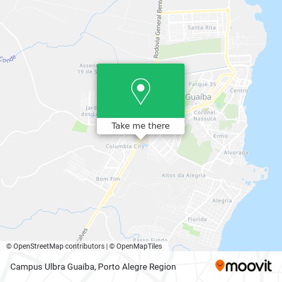 Mapa Campus Ulbra Guaíba