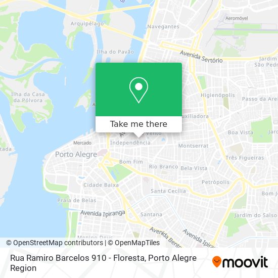 Rua Ramiro Barcelos 910 - Floresta map