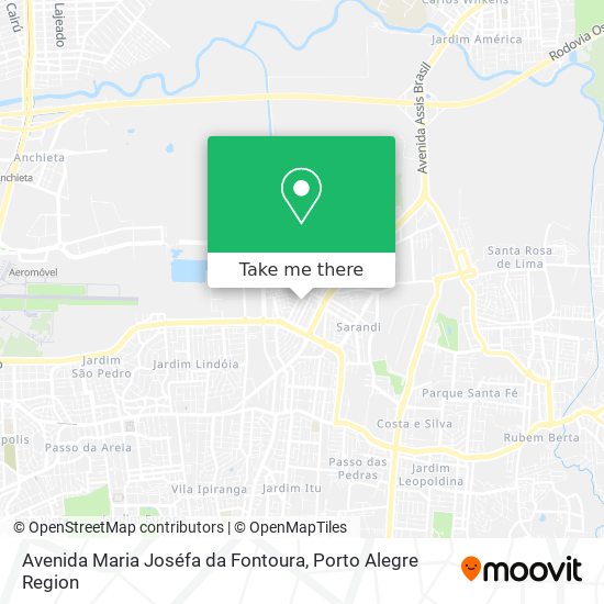 Mapa Avenida Maria Joséfa da Fontoura