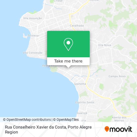 Mapa Rua Conselheiro Xavier da Costa
