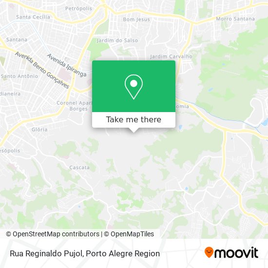 Mapa Rua Reginaldo Pujol