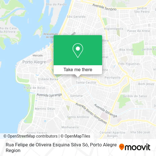 Rua Felipe de Oliveira Esquina Silva Só map
