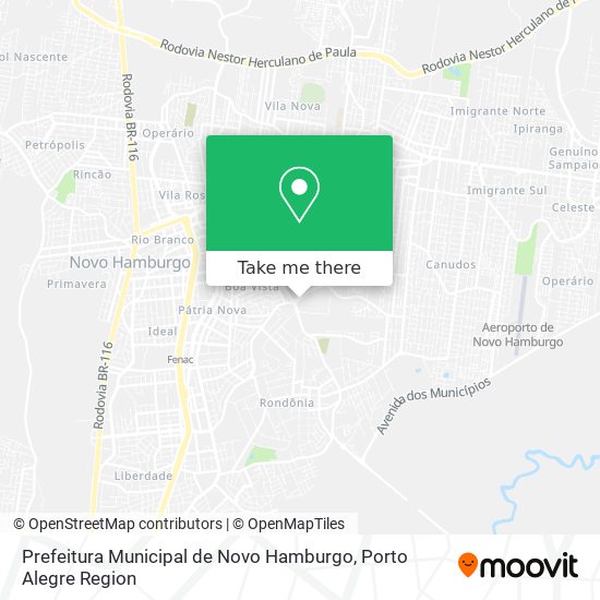 Mapa Prefeitura Municipal de Novo Hamburgo