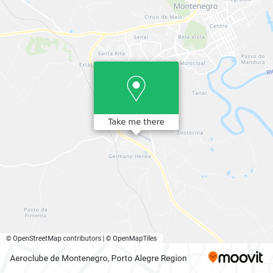 Mapa Aeroclube de Montenegro