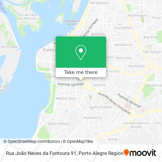 Mapa Rua João Neves da Fontoura 91