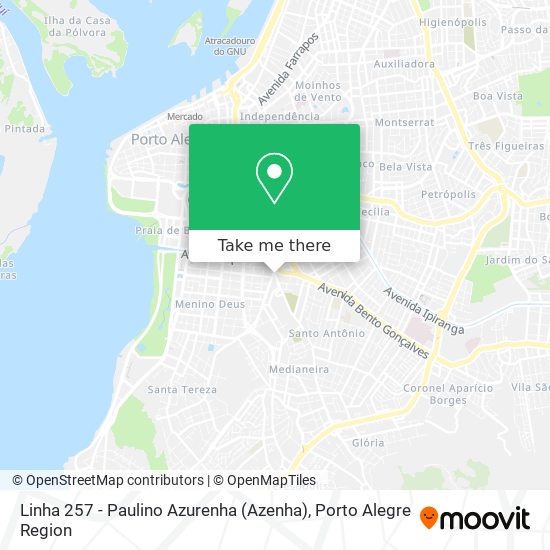 Linha 257 - Paulino Azurenha (Azenha) map