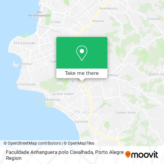 Mapa Faculdade Anhanguera polo Cavalhada