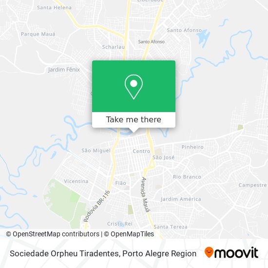 Mapa Sociedade Orpheu Tiradentes