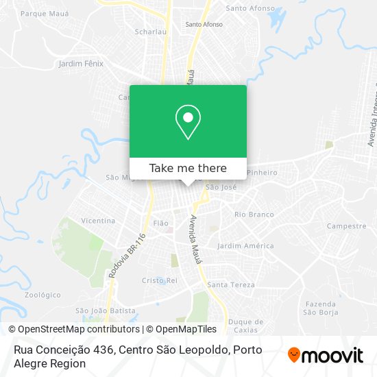 Mapa Rua Conceição 436, Centro São Leopoldo