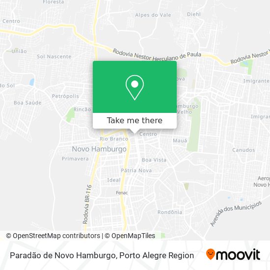 Mapa Paradão de Novo Hamburgo