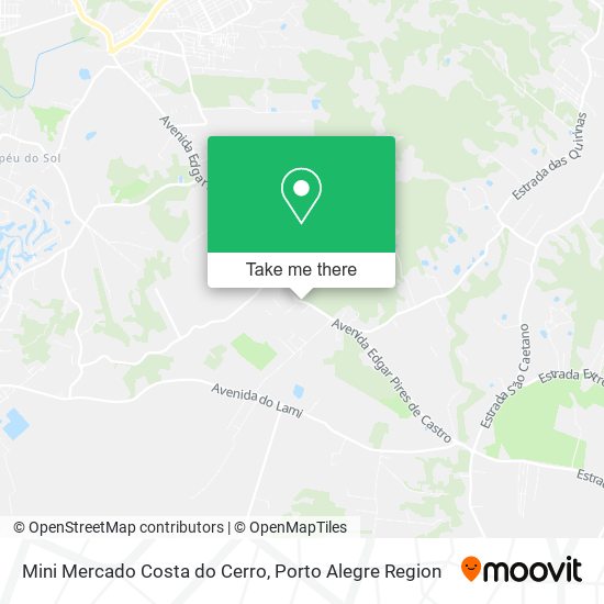 Mapa Mini Mercado Costa do Cerro