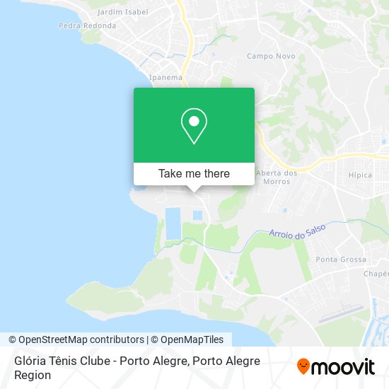 Mapa Glória Tênis Clube - Porto Alegre