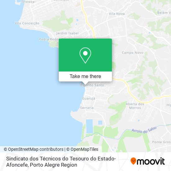 Mapa Sindicato dos Técnicos do Tesouro do Estado-Afoncefe