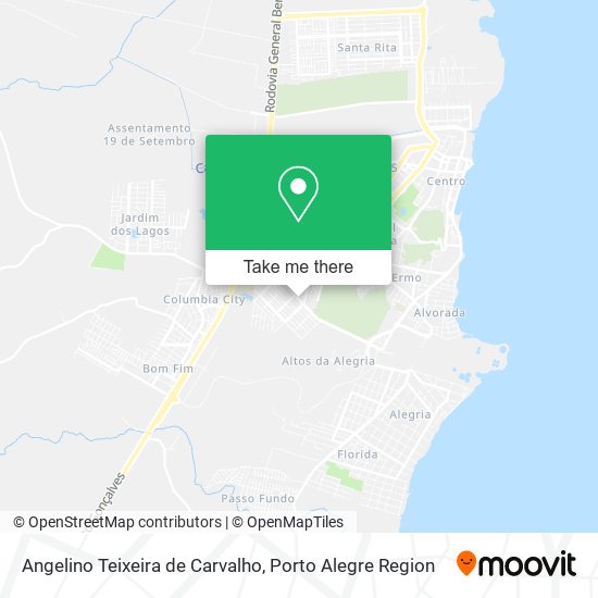 Angelino Teixeira de Carvalho map