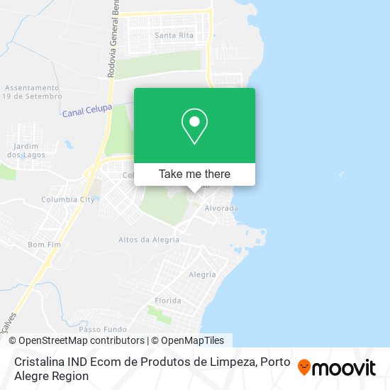 Mapa Cristalina IND Ecom de Produtos de Limpeza