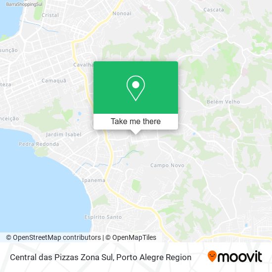 Mapa Central das Pizzas Zona Sul