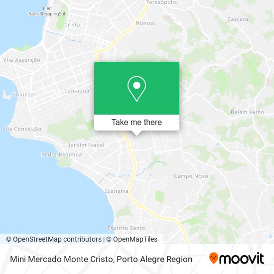 Mapa Mini Mercado Monte Cristo