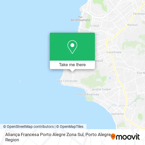 Mapa Aliança Francesa Porto Alegre Zona Sul