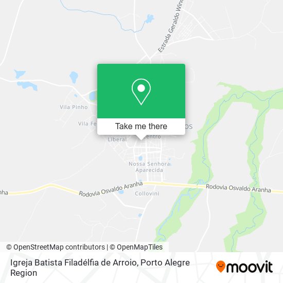 Mapa Igreja Batista Filadélfia de Arroio