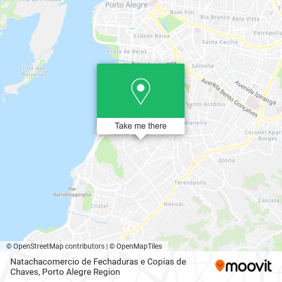 Natachacomercio de Fechaduras e Copias de Chaves map