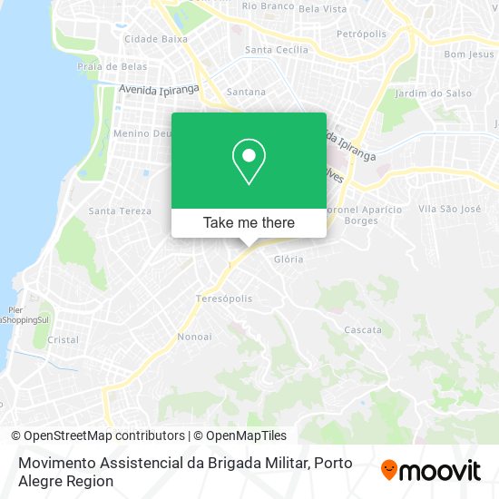 Mapa Movimento Assistencial da Brigada Militar