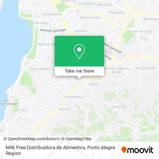 Mapa Milk Free Distribuidora de Alimentos