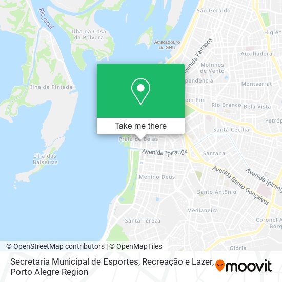 Secretaria Municipal de Esportes, Recreação e Lazer map