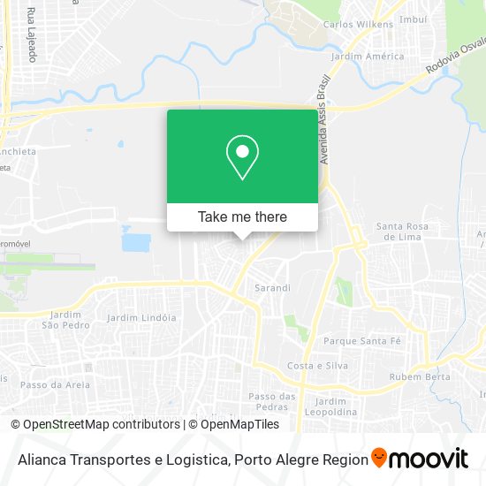 Alianca Transportes e Logistica map