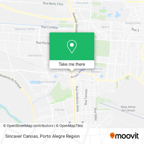 Sincaver Canoas map