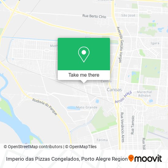 Mapa Imperio das Pizzas Congelados