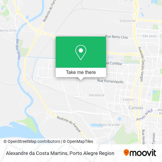 Mapa Alexandre da Costa Martins