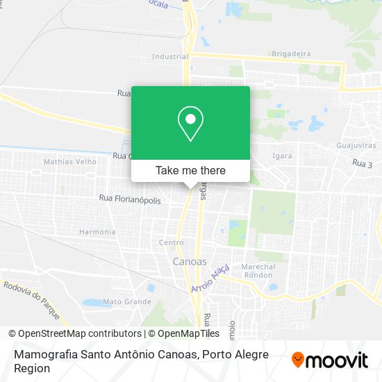 Mamografia Santo Antônio Canoas map