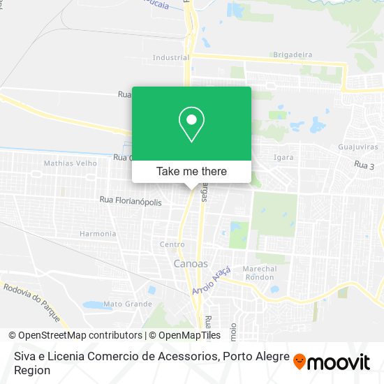 Mapa Siva e Licenia Comercio de Acessorios