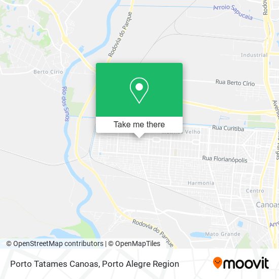 Mapa Porto Tatames Canoas