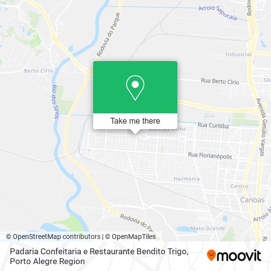 Mapa Padaria Confeitaria e Restaurante Bendito Trigo