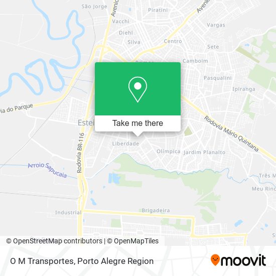 O M Transportes map