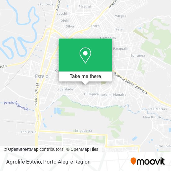 Mapa Agrolife Esteio