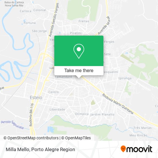 Milla Mello map