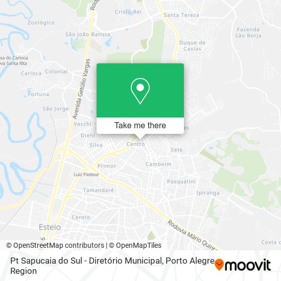 Pt Sapucaia do Sul - Diretório Municipal map