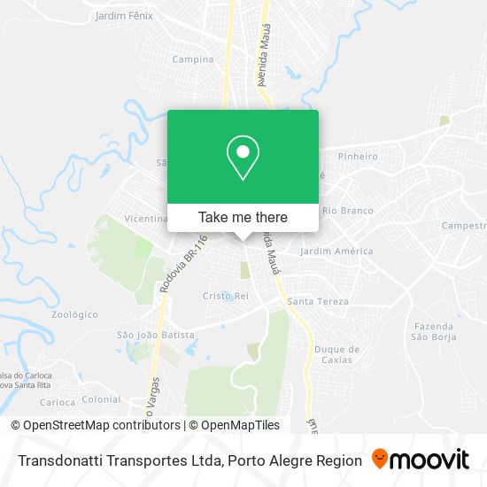 Transdonatti Transportes Ltda map