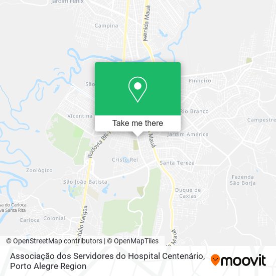 Mapa Associação dos Servidores do Hospital Centenário